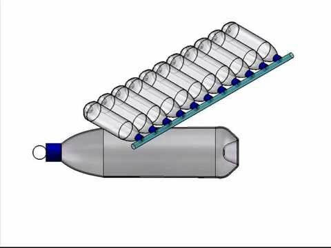 Conectando garrafas com um tubo