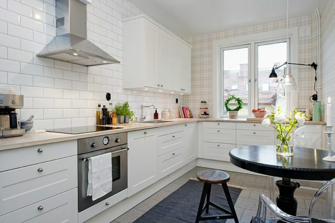 Scandinavian style kitchen interior