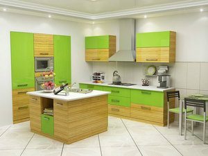 Prava barvna kombinacija pri dekoriranju kuhinje v olivni barvi