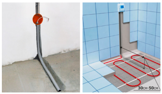 Warme elektrische vloer in de badkamer: hoe het te doen, heb je waterdichting nodig - Setafi