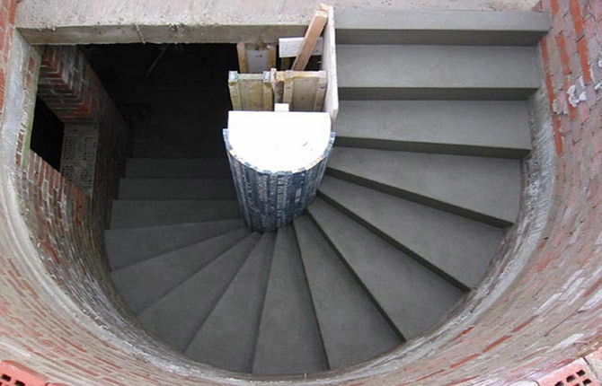 Turning spiral staircase