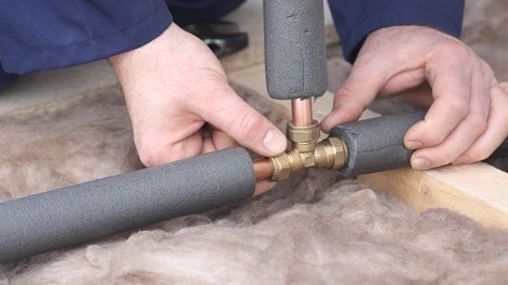 Frost protection for water pipes