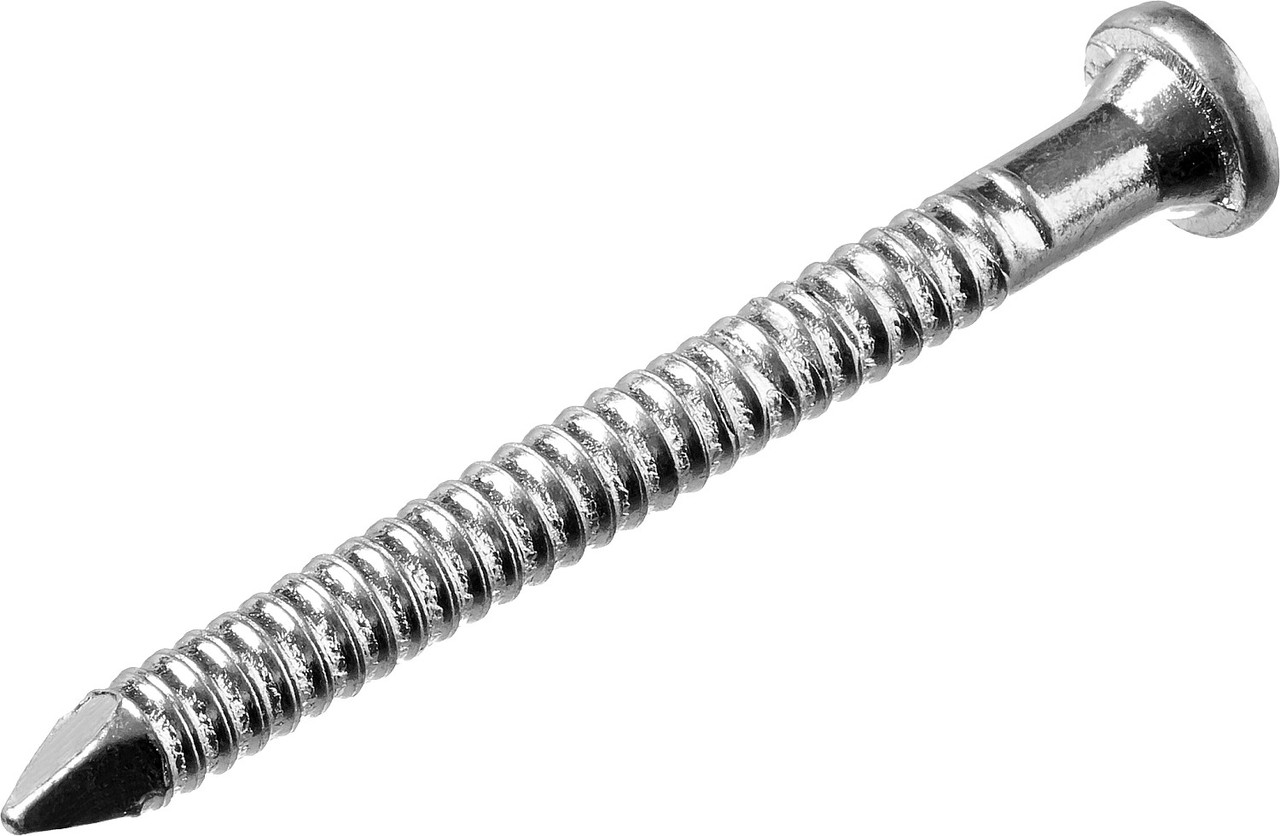 What is a construction, ruffled and screw nail