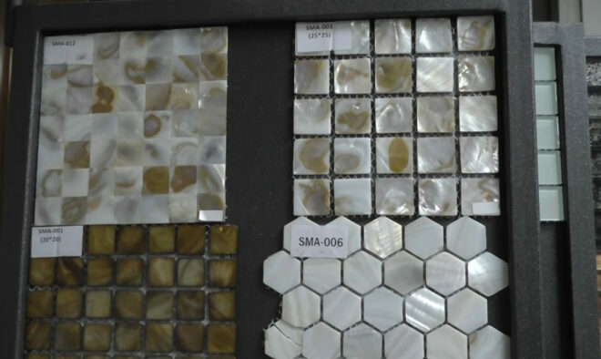 Küchenschürze mit Mosaikfliesen