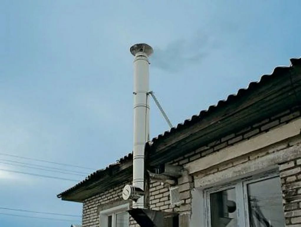 Chimney of a gas boiler 