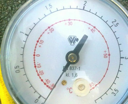 Pressure gauge vacuum