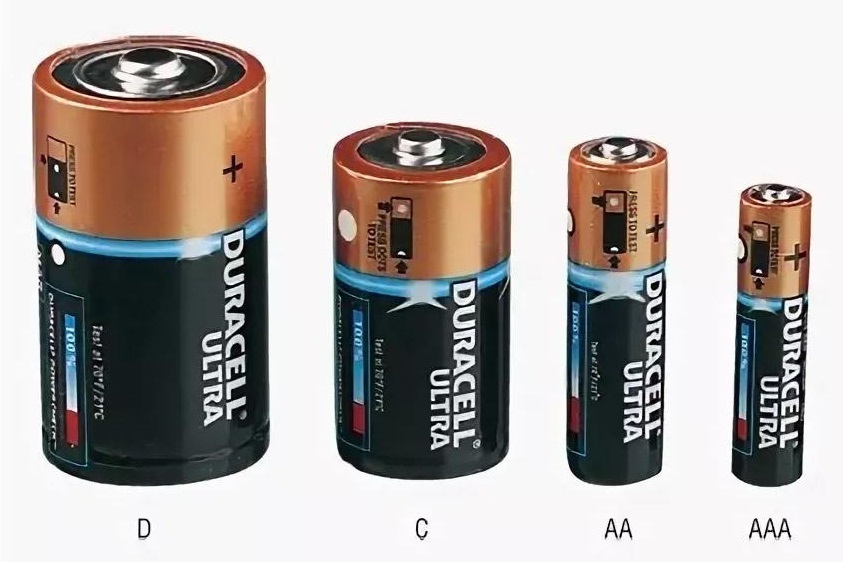 Tipi di batterie alcaline.