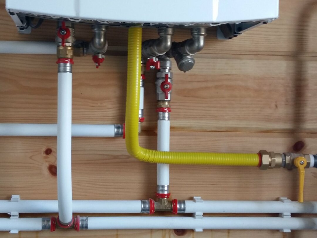 Position of shut-off valves for boiler operation 