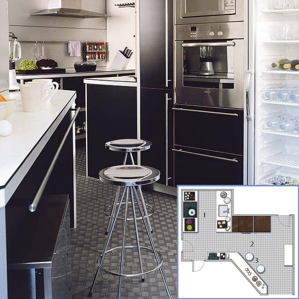 Non-standard layout in the kitchen 