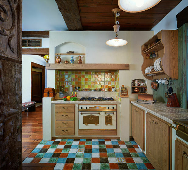Chalet stiliaus virtuvė