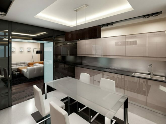 High-tech kitchens: photos in interior design, features and nuances
